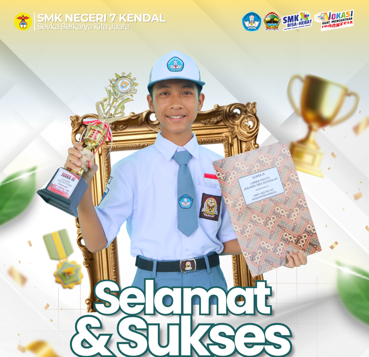 Juara 3 - Lomba Pidato Jenjang SMA/SMK Tingkat Kabupaten Kendal 2026 Hari Jadi Ke-421