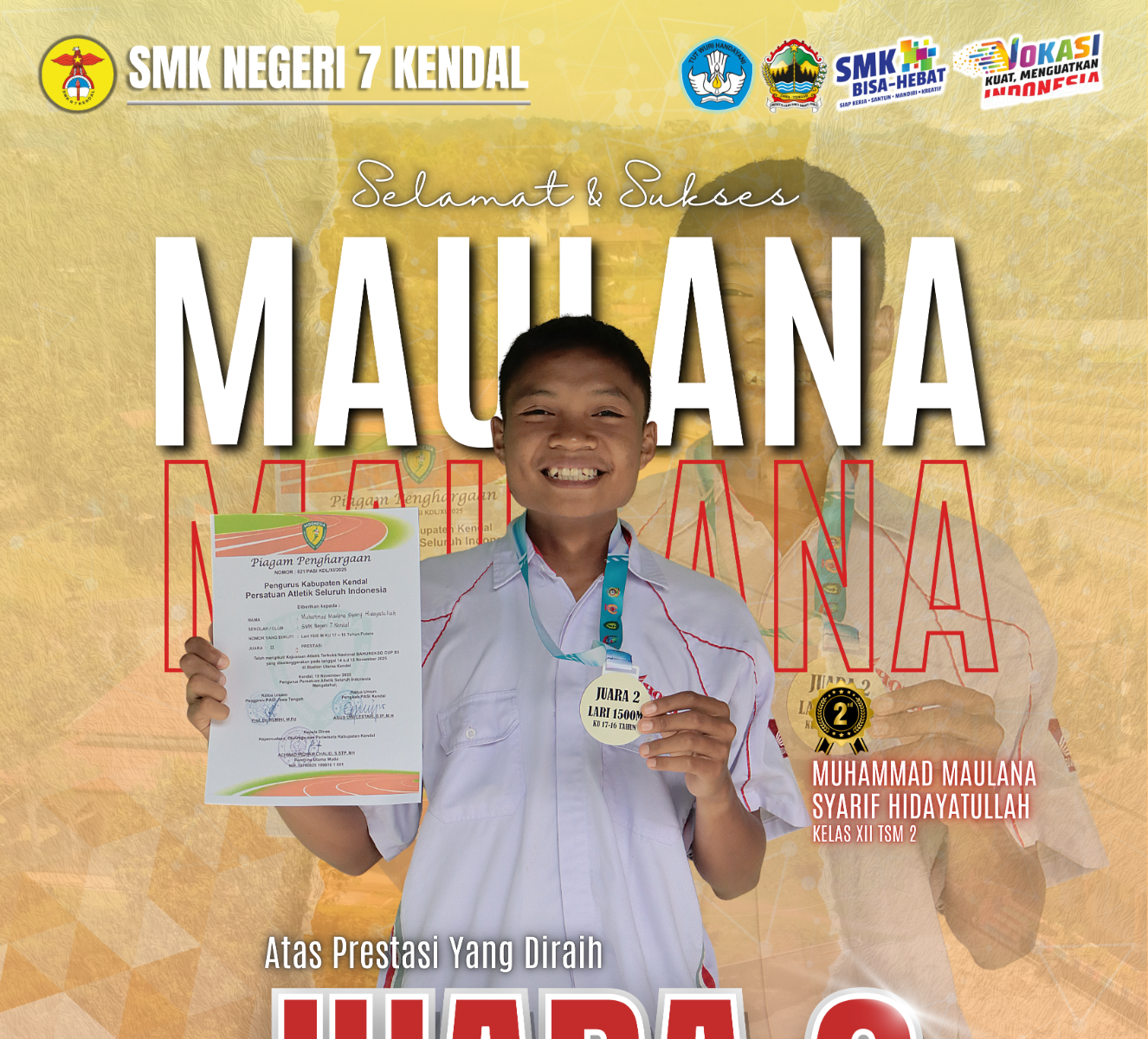 Juara 2 — Kejuaraan Atletik Lari 1500 M