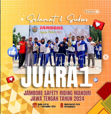 Juara Umum 1 —  Jambore Safety Riding Mandiri Jawa Tengah