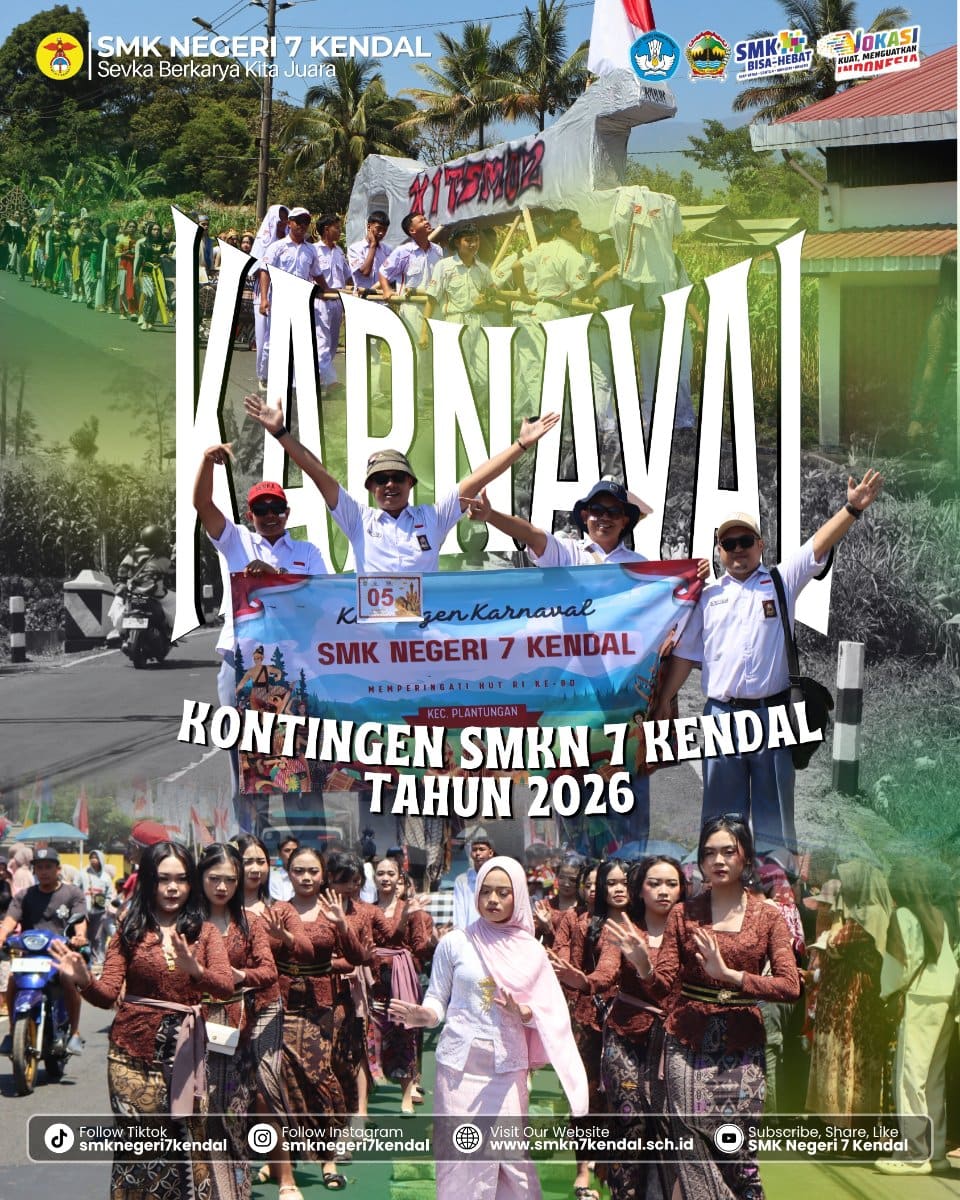 Kontingen SMK Negeri 7 Kendal Usung Tema Satu Semangat : Menyiapkan Generasi Masa Depan, Meriahkan Karnaval Kecamatan Plantungan